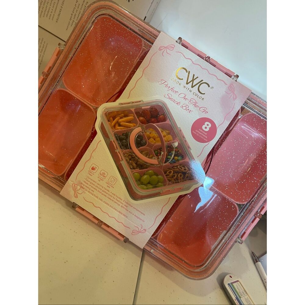 CWC Cook With Color pink snack box NWT